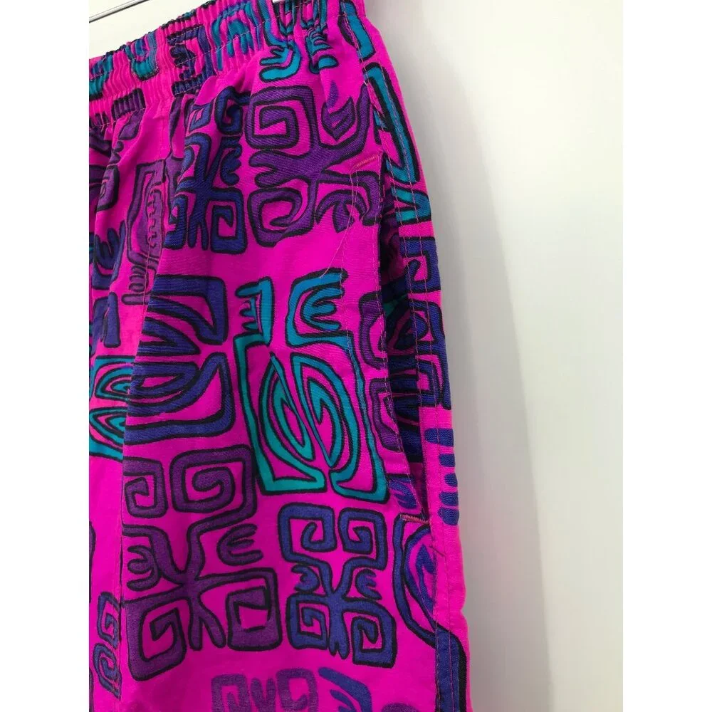 White Sierra Vintage 90's Y2K Tribal Windbreaker Jogger Pant Pink Purple Small - Picture 5 of 10